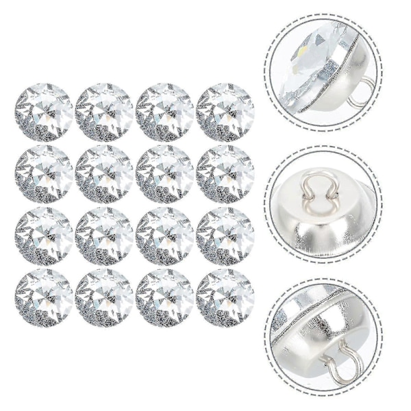 30 stk. Krystallknapper til sengegavl, møbelknapper, Rhinestone metallknapper, sy diamantknapper -xx -GDZD