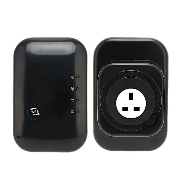 WIFI-förlängare 360 graders trådlös täckning 300 Mbp 2,4 Ghz LAN-port 2 lägen Plug-design WIFI-repeater för bärbar dator 100-240 V UK-kontakt