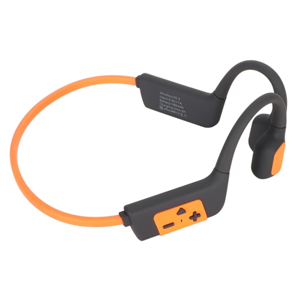 Åpent øre-headset 32 GB beinledning svømming dykking sport hodetelefoner IPX8 vanntett trådløs Bluetooth-øretelefon oransje