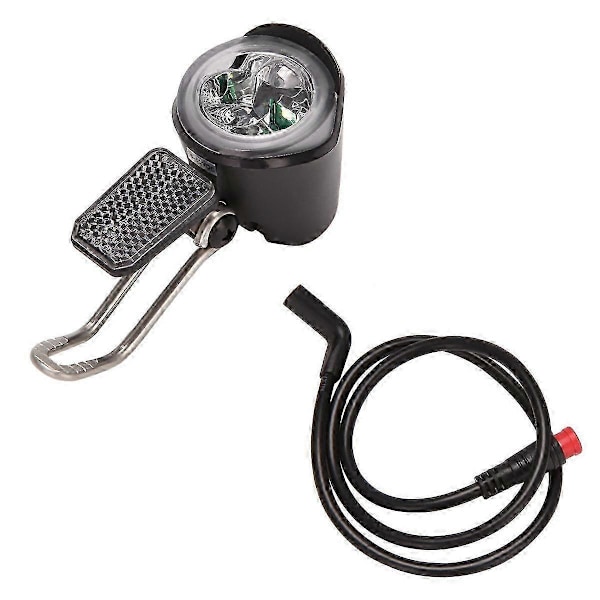 E-cykel LED Forlygte 6V 12V 24V 36V 48V 60V Cykellygte Vandtæt Forlygte Vandtæt Stik (2 ben)