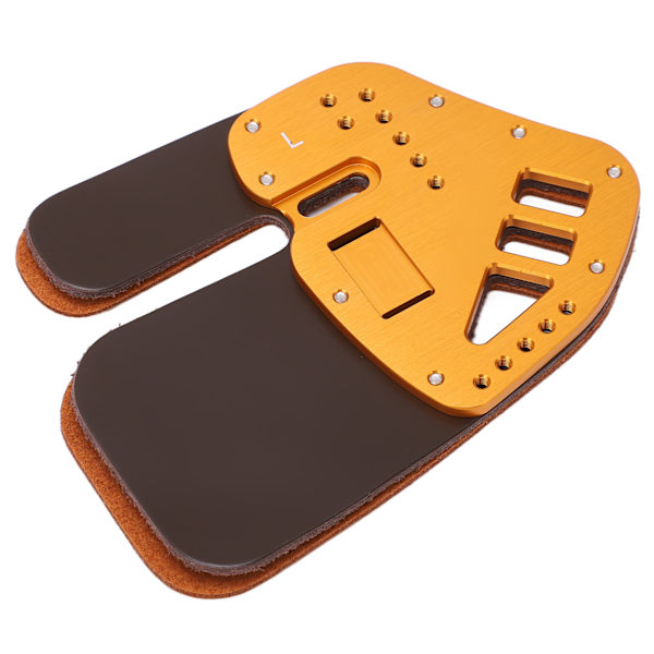 Bueskydning Finger Tab Læder Beskyttelsesbeskytter Tilbehør Guld til Recurve Bow L