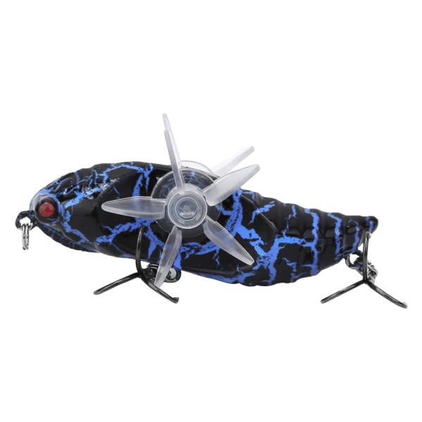 Hard Fish Lure Bionic Cicada Shape fiskebete med roterande snurrar Propeller Diskantkrok 7,5 cmY238-9