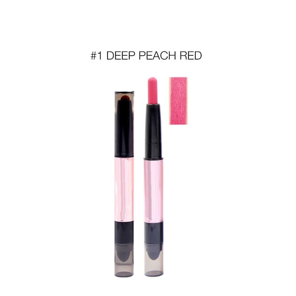 Dobbelt hoved Mat Lipgloss Lipgloss Langtidsholdbar Vandfast Læbestift 1#