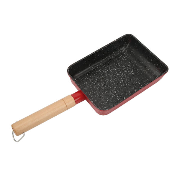 Tamagoyaki japansk omelettpanna Hem Mini Nonstick Pan Multifunktionell Pan Induktionskokare Gas Universal Röd