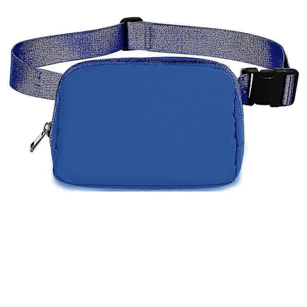 Mote Messenger Bag Justerbar Skulderstropp Egnet for Utendørs Reiser Løping Vandring Håndbagasje Midjeveske-Blå_SZXM