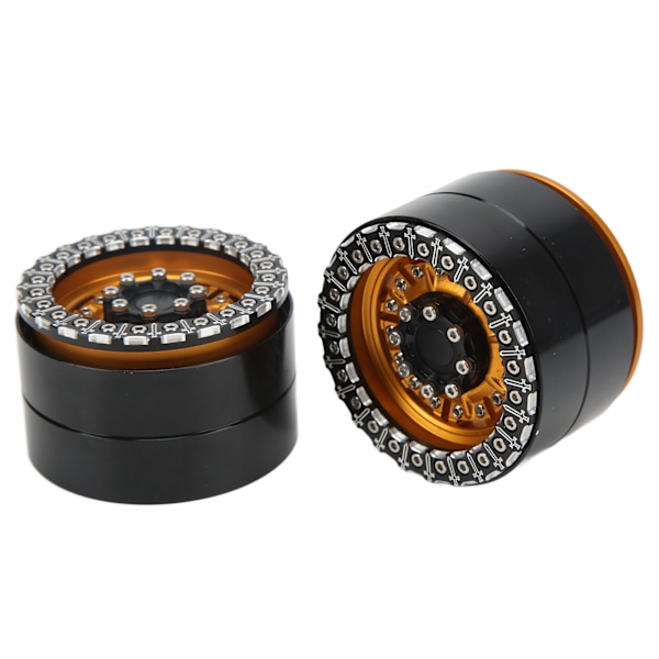 2 stk RC aluminiumslegering 2,2 tommers Beadlock hjulnavsett for Axial SCX10 1/10 RC Crawler bil