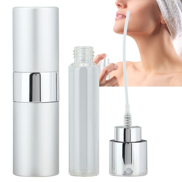 15 ml tom påfyllningsbar parfymatomizerflaska tom sprayflaska för utgående silver