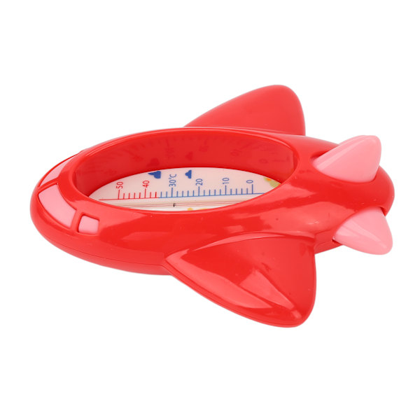 Babybadtermometer Noggrann Snabb Mätning Semi Inslagen Design Flygplansform Söt Termometer för Hemleksaker Röd