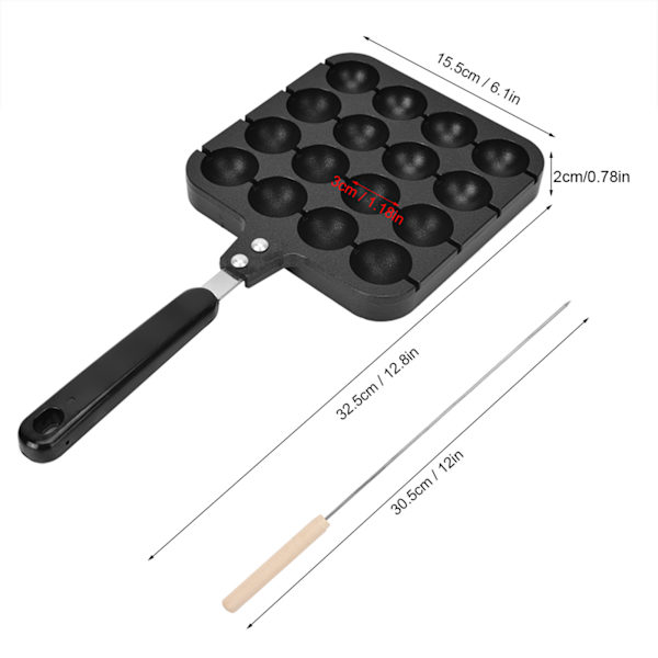 Non Stick Takoyaki Grill Pan Plate Madlavning Bageform Bakke