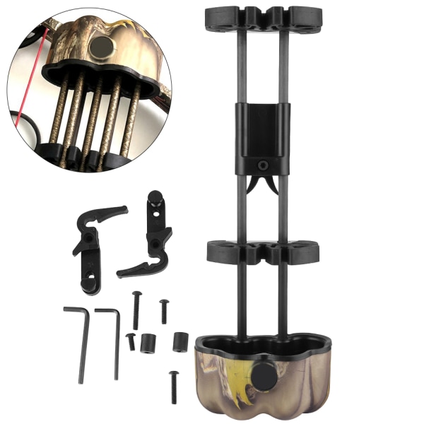 Bueskyting Arrow Quiver Tilbehør Universal for Compound Buejaktskyting (camo)