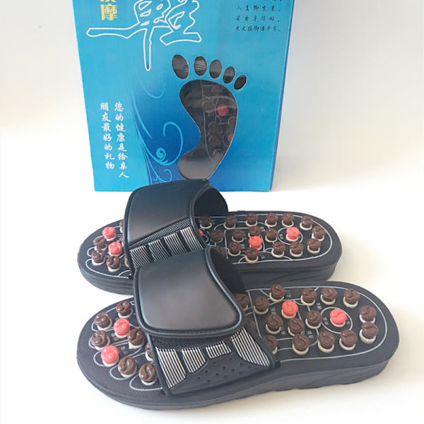 Zonterapi Tofflor Magnetterapi Massage Bodybuilding Akupunktstimulering Skor Svart Tai Chi 40-41