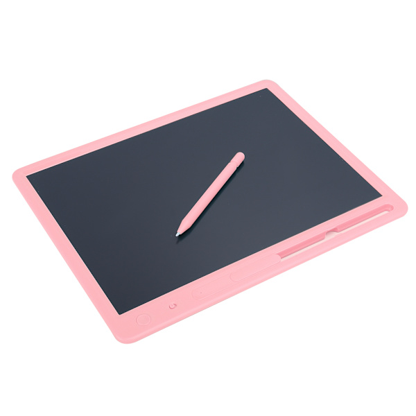 15in LCD-skrivetavle, fargerik, fet håndskrift, barns smarte elektroniske doodle-tavle, rosa