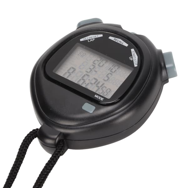 Digitalt Stopur Timer Multifunktion 3 Linjers Display 100 Omgangs Hukommelse Nedtælling 12 24 Timers System Sportsstopur