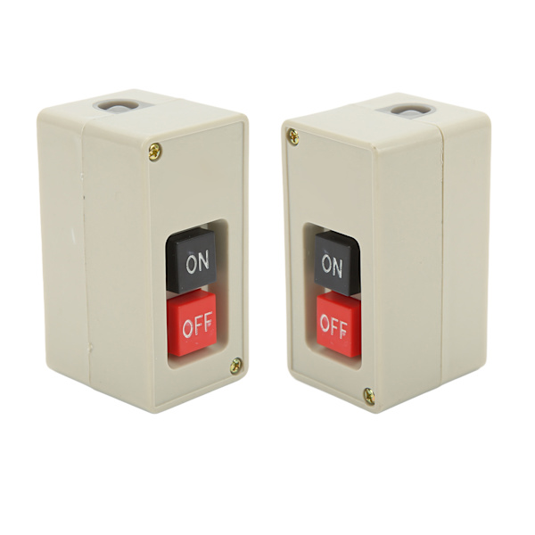 10 stk 3-faset motorafbryder 2 positioner selvnulstilling Power Press Button Switch til distributionsbokse 380V 30A