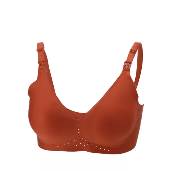 Amme-BH trådløs amming pustende Maternity sove-BH for SummmerBrick‑Red L