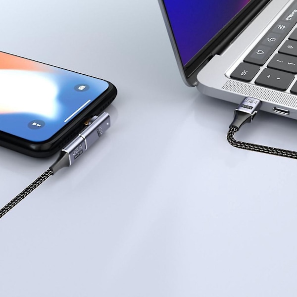 Magnetisk USB C-adapter til Thunderbolt 3 USB 3.1, 40 Gbps 24-bens Type-C-stik lige hoved