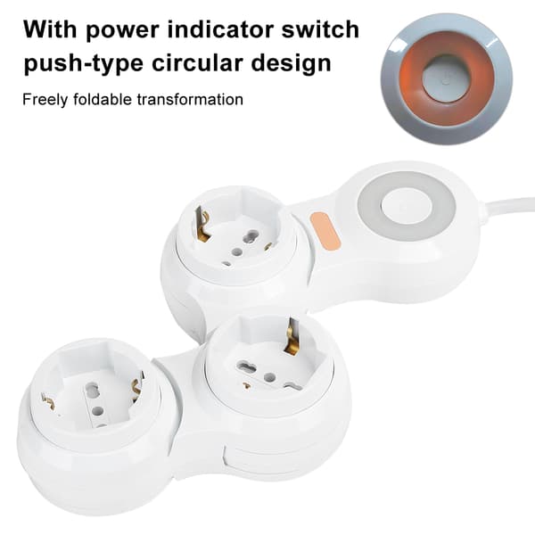 Strømuttak Deformasjon 3 Konkav Jack 10A Elektrisk Tilbehør EU-plugg 220V-250V