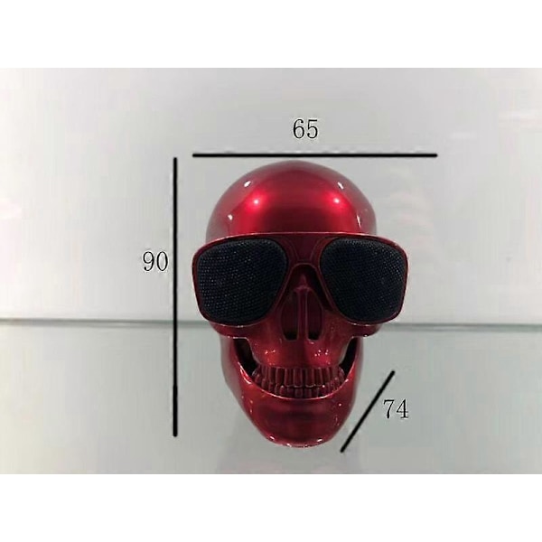 Henkilökohtainen pieni pääkallo langaton bluetooth-kaiutin, kannettava mini kaiutin basso stereo yhteensopiva soitin koriste ainutlaatuinen lahja juhliin (sininen)
