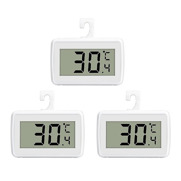 Digital termometer för kyl och frys - LCD-display, hängande eller stående - 3-pack