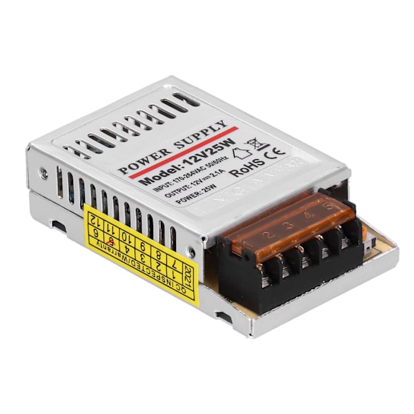 DC12V 25W 2.1A strømforsyningstransformator for lysboks LED-stripe sikkerhetskamerasystem