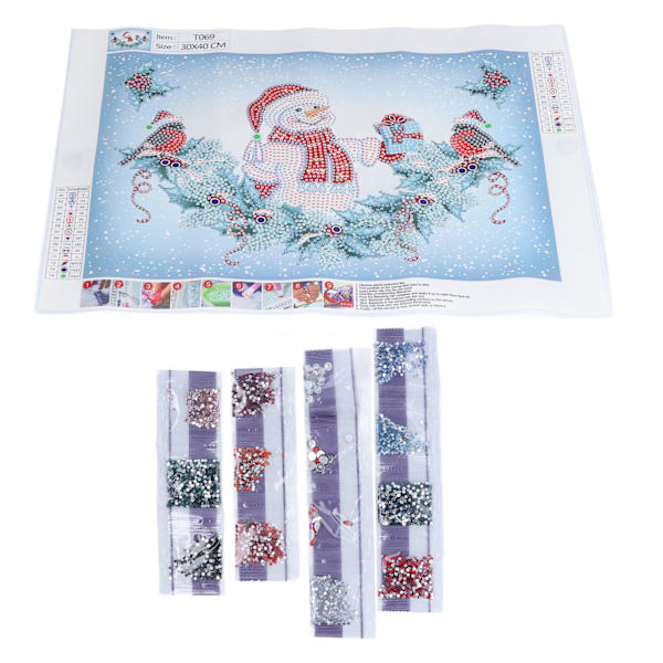 Diamantmålning DIY Jul Snögubbe 5D Diamantmålning Broderi Dekorativ Målning