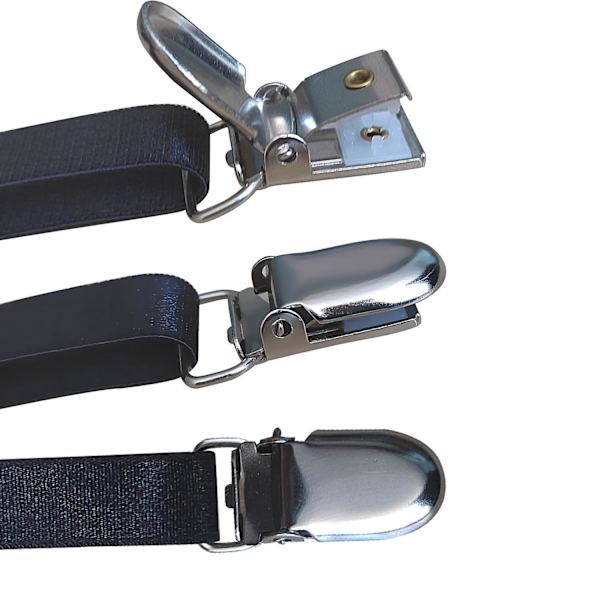 Elastisk kontorskjorte for menn - One Size Fits All, sklisikre låseklemmer