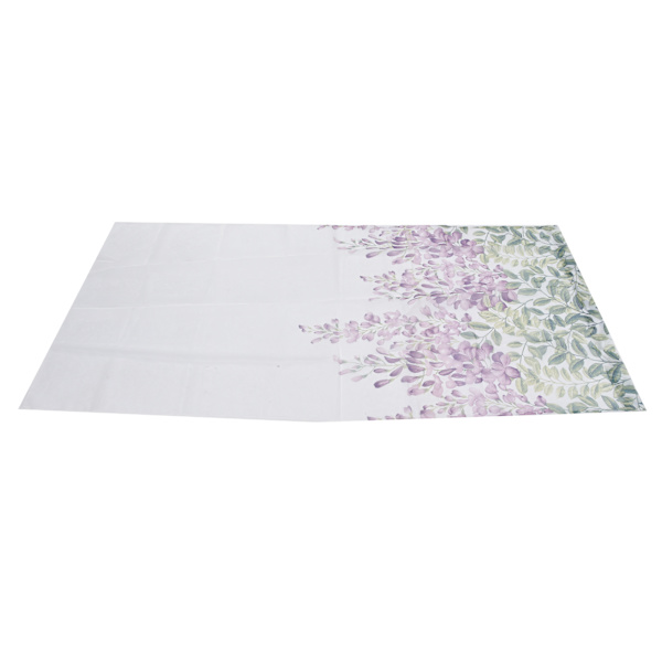 Gardin Wisteria Blommönster Gaze Gardiner Broderade fönsterskärm för sovrum och vardagsrum