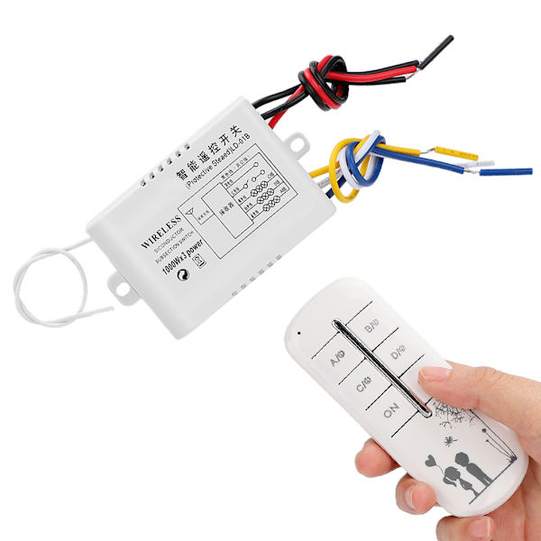 3-vägs trådlös fjärrkontroll Ljusbrytare 220V väggmonterad smart lampa PÅ/AV