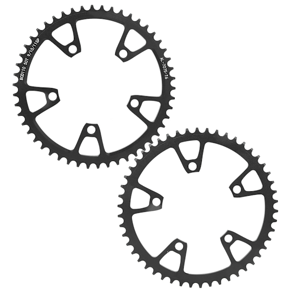 110BCD Aluminiumlegering Sort Cykel Positiv Negativ Tandplade Enkelt Disk Bjergcykel Værktøj Tilbehør 50T