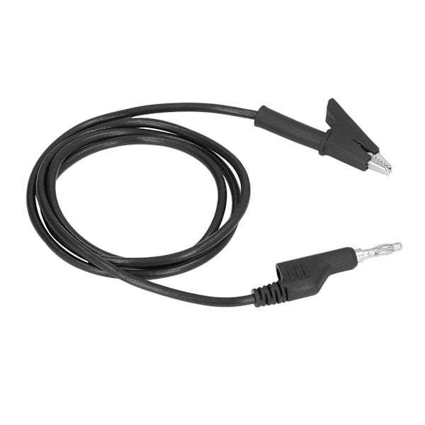 Krokodilleclips-testledninger Bananstikledningskabel Fleksibel til elektrisk test J.70035-1 4 mm Sort