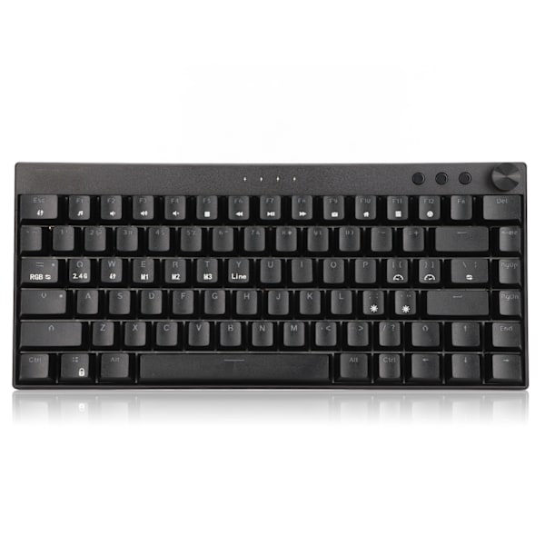 Mekanisk tangentbord 82 tangenter RGB-bakgrundsbelysning 3 anslutningslägen Ergonomisk design Spel tangentbord för kontor Linjär actionbrytare
