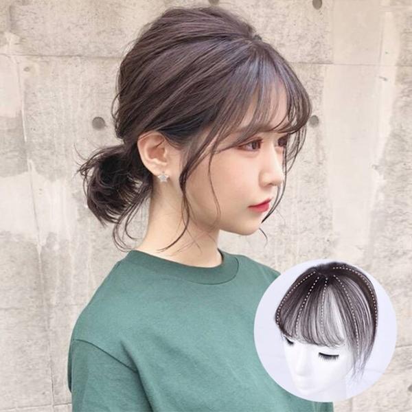 3D Air Bangs Hår Topper Extension Osynlig Sömlös Tunn Neat Air Bangs