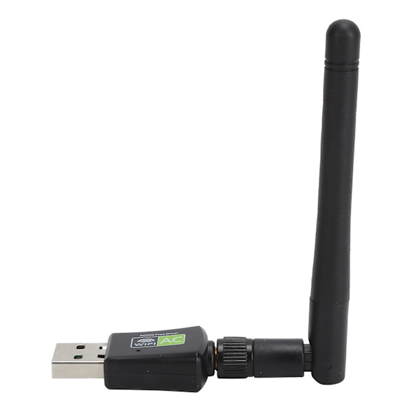 USB Wifi Adapter Mottaker Antenne Ethernet 600Mbps 2,4Ghz5Ghz trådløst nettverkskort Svart