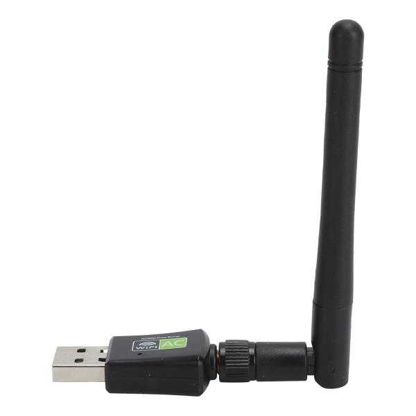 USB Wifi-sovitin Vastaanotin Antenni Ethernet 600Mbps 2.4Ghz5Ghz Langaton verkkokortti Musta