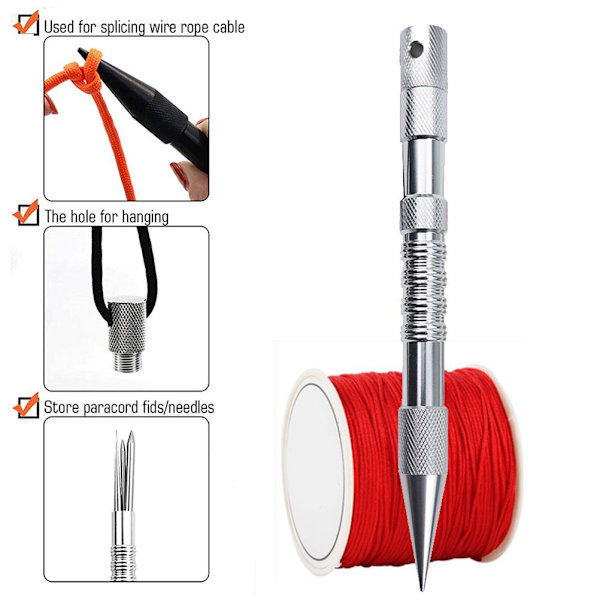6/12 st paraplyrep stickningsnål set spik med snörningsnålar Fids