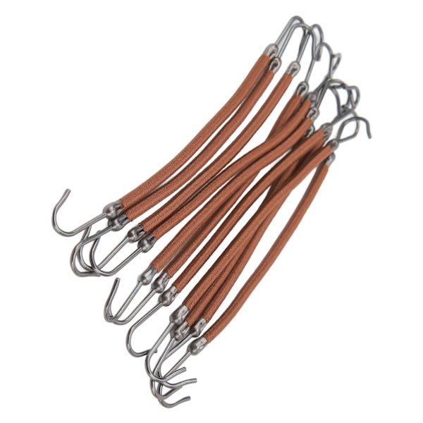10st Hästsvanshållare Krok Kvinnor Flickor Flexibelt elastiskt hårband Krok Styling Tool för Office Dating Brun