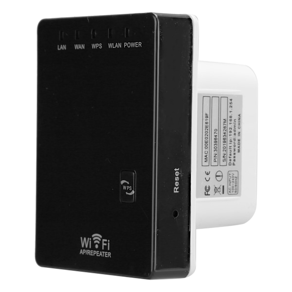 Langaton verkkorouteri Wifi Single Boost Repeater SSID Vahvistin 300mbps 100-240VUS Pistoke