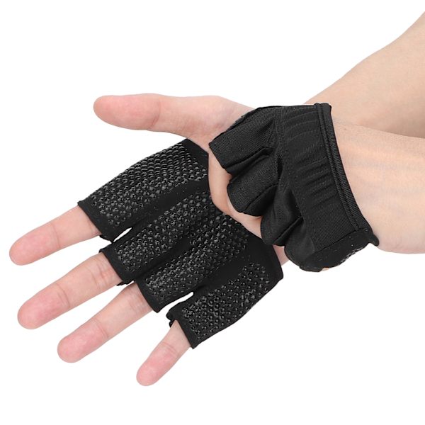 Gymhandskar Andningsbara Bekväma Träningshandskar Halkskydd Design Halvfinger Sportstillbehör