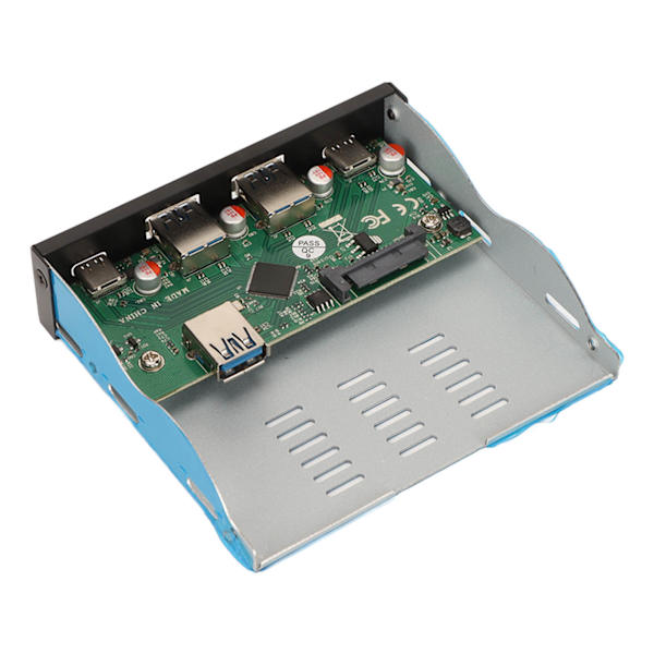 Frontpanel USB 3.1 Hub 3.25in 4 nedstrøms porter 1 oppstrøms port Stasjonær PC Frontpanel Docking Hub for kontor