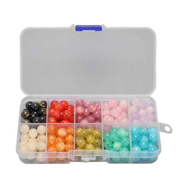 200 stk. Armbåndsfremstilling af perler 10 farver DIY rund perlehalskæde Fremstilling af perler til smykker Armbåndsfremstilling Håndværksprojekter
