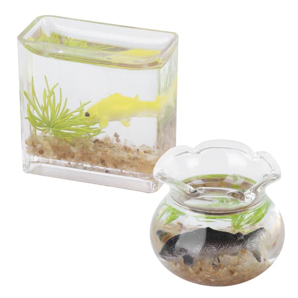 2 stk. 1:12 Skala Simulation Miniature Fiskeskåle Dukkehus Tilbehør Akvarier