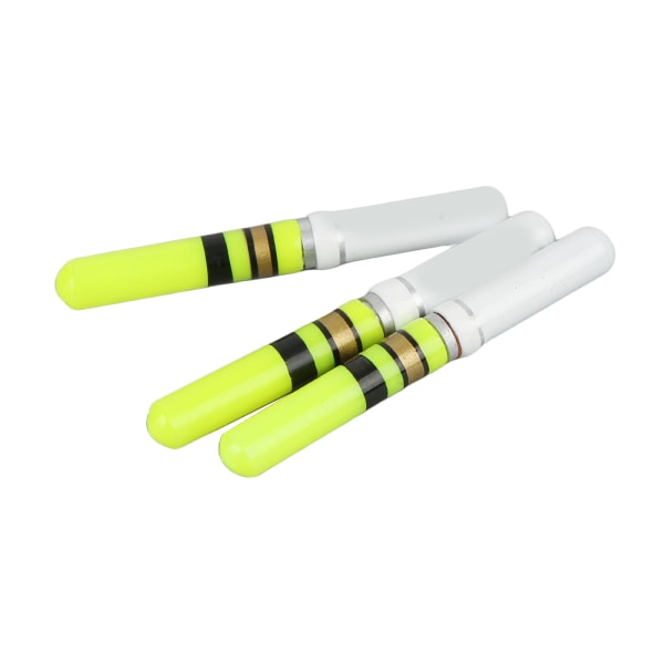 3st Cylindriskt Nattfiske LED Float Lysande Glödande Float Tail LED Light Stick Verktyg Grön