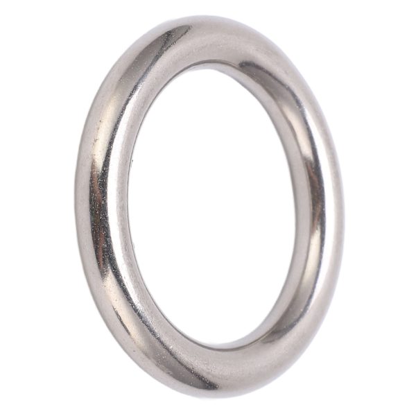 Svejset o-ring rustfrit stål svejset rund ring til navigationsdykkerhængekøjer og -tasker 10x50 mm