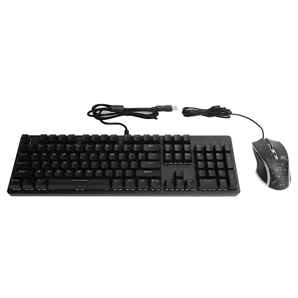 AJAZZ Mechanical Keyboard Mouse Combos Set with 104 Keys 1.6m Wired for Work Gaming