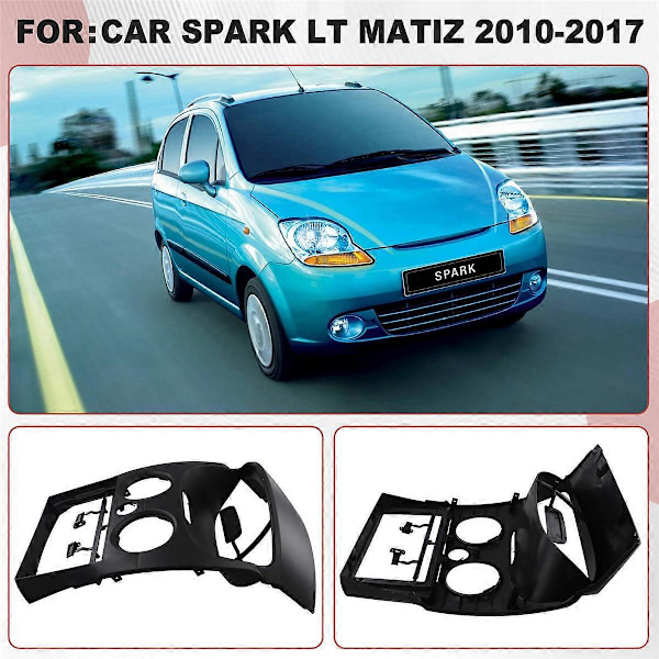 9-tums Radio Fascia Ram för Chevrolet Spark Lt 2010-2017 Svart99