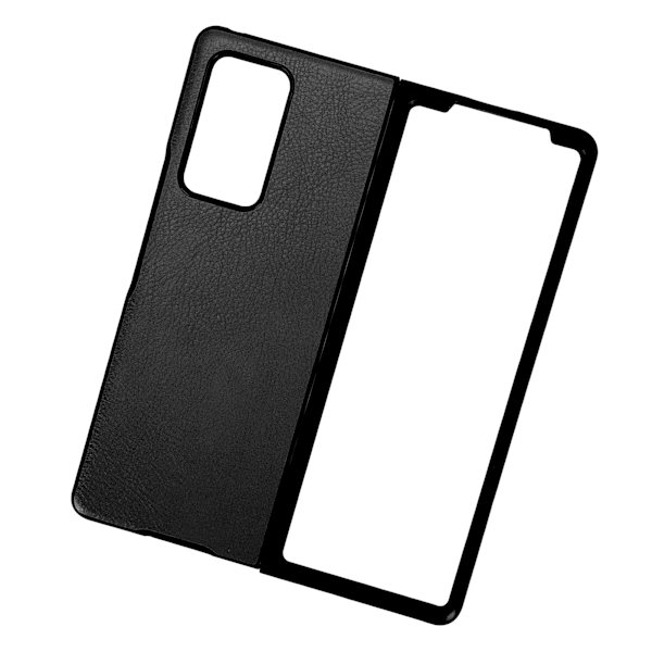 Läderskyddsfodral för Samsung Galaxy Z Fold 2 Stöttåligt Telefonskal Fodral SkalSvart