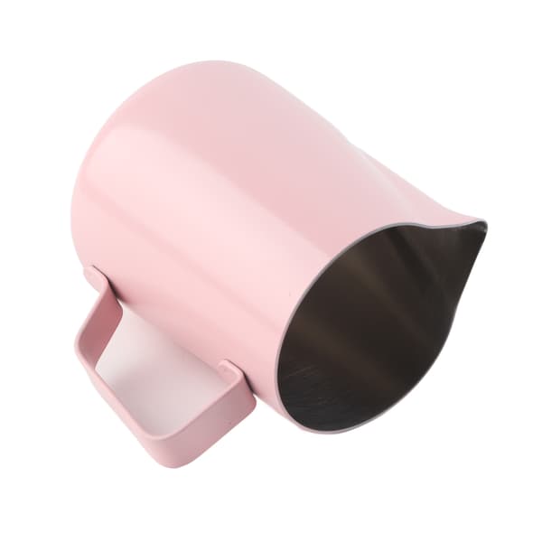 Rustfri stål mælkekande til husholdningsbrug Latte Art Kaffe Tilbehør 600ml Pink