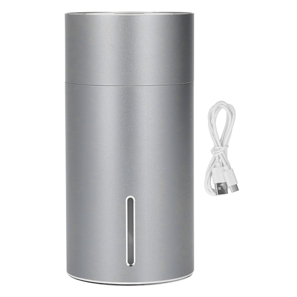 USB Luftfugtighedsmaskine 3 Trins Justerbar Lav Støj Automatisk Mini Bærbar Bil Duftdiffuser 260ML Grå