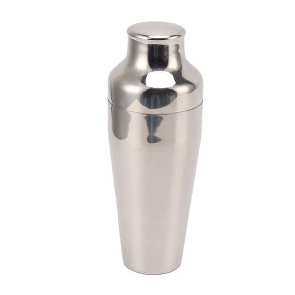 Cocktailshaker 304 Rostfritt Stål Fransk Stil Bartender Shaker för Blandade Drycker Silver