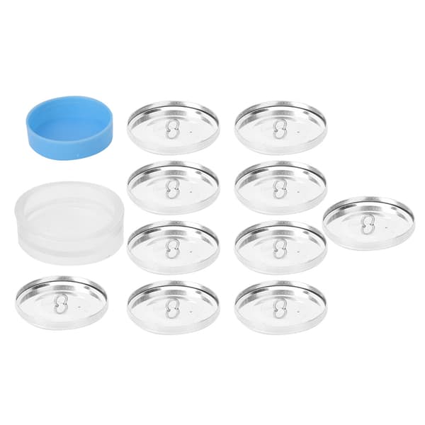 Stoffpose Dekk Knapper Kit Rund Knapp Base DIY Håndlaget Håndverk Spenne Verktøy 40MM